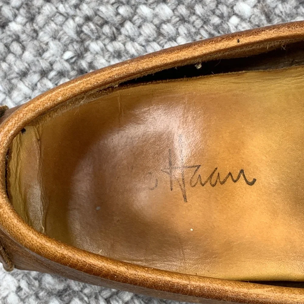 Cole Haan Driving Moccasins Men 8 D Brown Leather Penny Loafer C08429